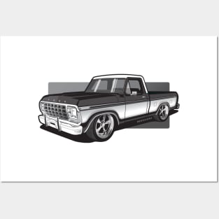 1979 Ford Pick up truck, single cab shortbed, Lowered. Posters and Art